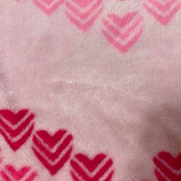 Pink Hearts Blanket Throw 88 x 74 Soft Love Cuddle Girly Winter Warm Cozy Cute - Picture 8 of 10
